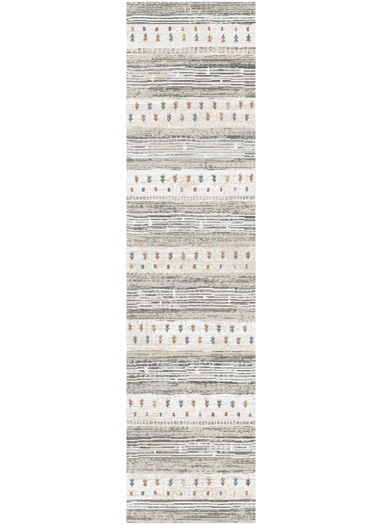 Athens Corinth Ivory 5'3"x7'10" Polyester Machine Loomed Area Rug 12mm pile height