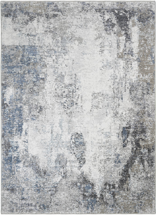 Athens Argos Multi 2'7"x7'7" Polyester Machine Loomed Area Rug 12mm pile height