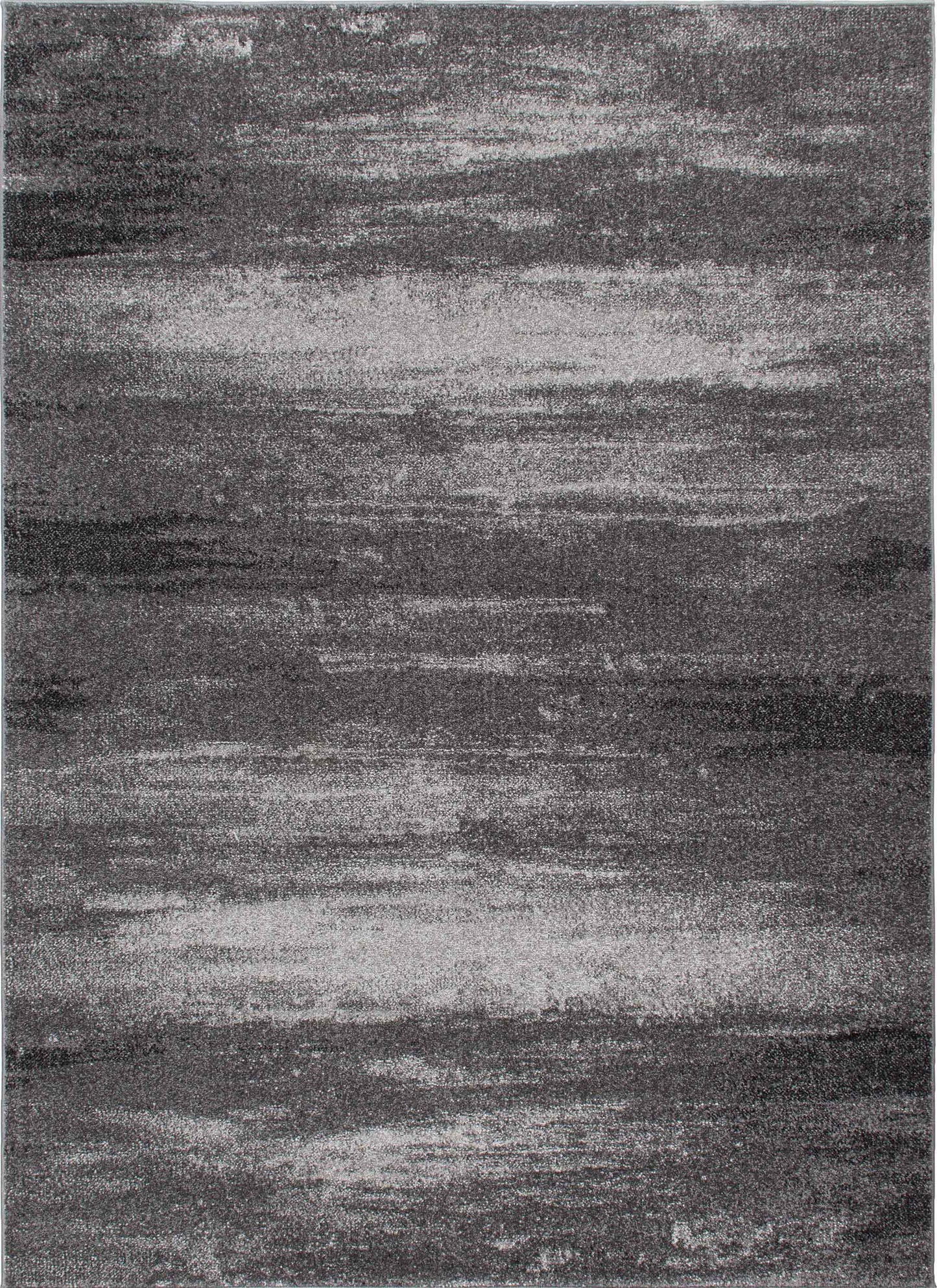 Augusta Canyon Grey 5'3"x7'3" 100% Freize Polypropylene Machine Loomed Area Rug 9mm pile height