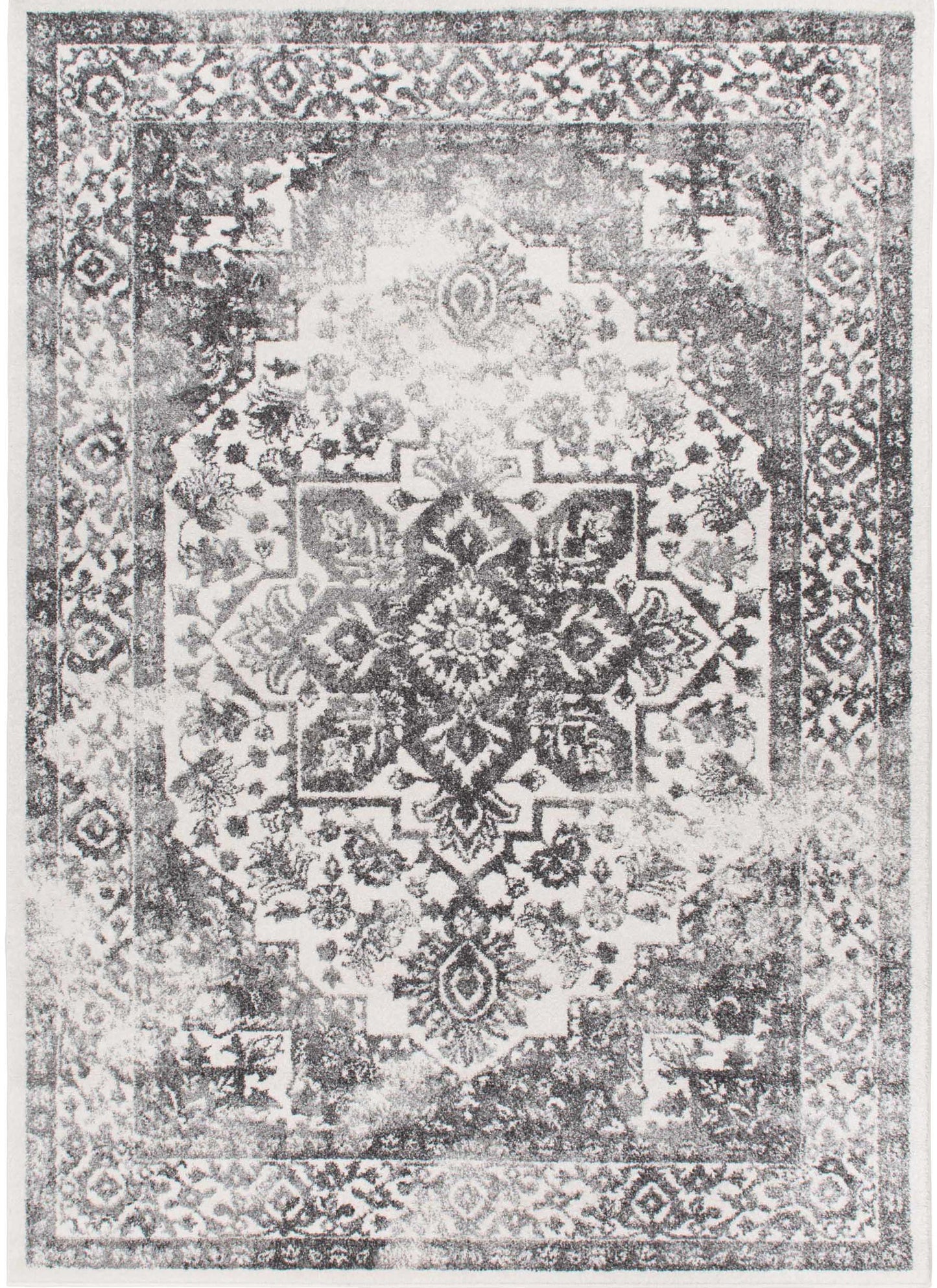 Augusta Heather Cream 7'10"x9'10" 100% Freize Polypropylene Machine Loomed Area Rug 9mm pile height