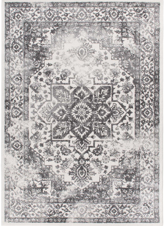 Augusta Heather Cream 7'10"x9'10" 100% Freize Polypropylene Machine Loomed Area Rug 9mm pile height