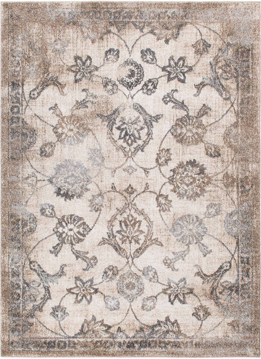 Augusta Evelyn Antique 7'10"x9'10" 100% Freize Polypropylene Machine Loomed Area Rug 9mm pile height