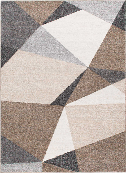Augusta Journey Multi 7'10"x9'10" 100% Freize Polypropylene Machine Loomed Area Rug 9mm pile height