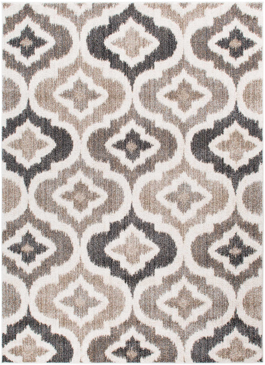 Augusta Alexa Multi 7'10"x9'10" 100% Freize Polypropylene Machine Loomed Area Rug 9mm pile height