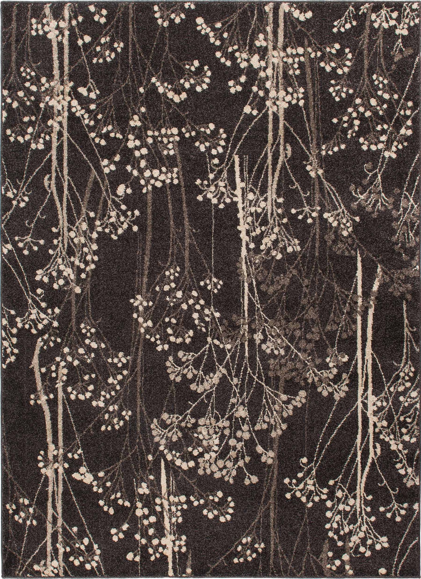 Augusta Aspen Brown 5'3"x7'3" 100% Freize Polypropylene Machine Loomed Area Rug 9mm pile height