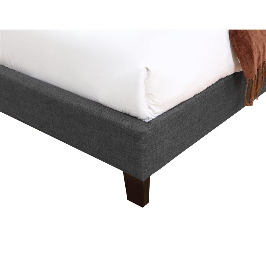 MADISON Complete Upholstered Full Bed; Charcoal