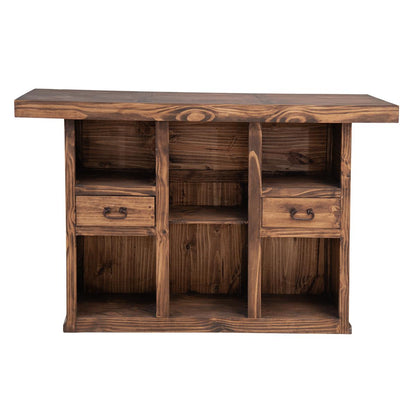 Lone Star Western Bar – Dark Stained Finish with Texas Star Detail