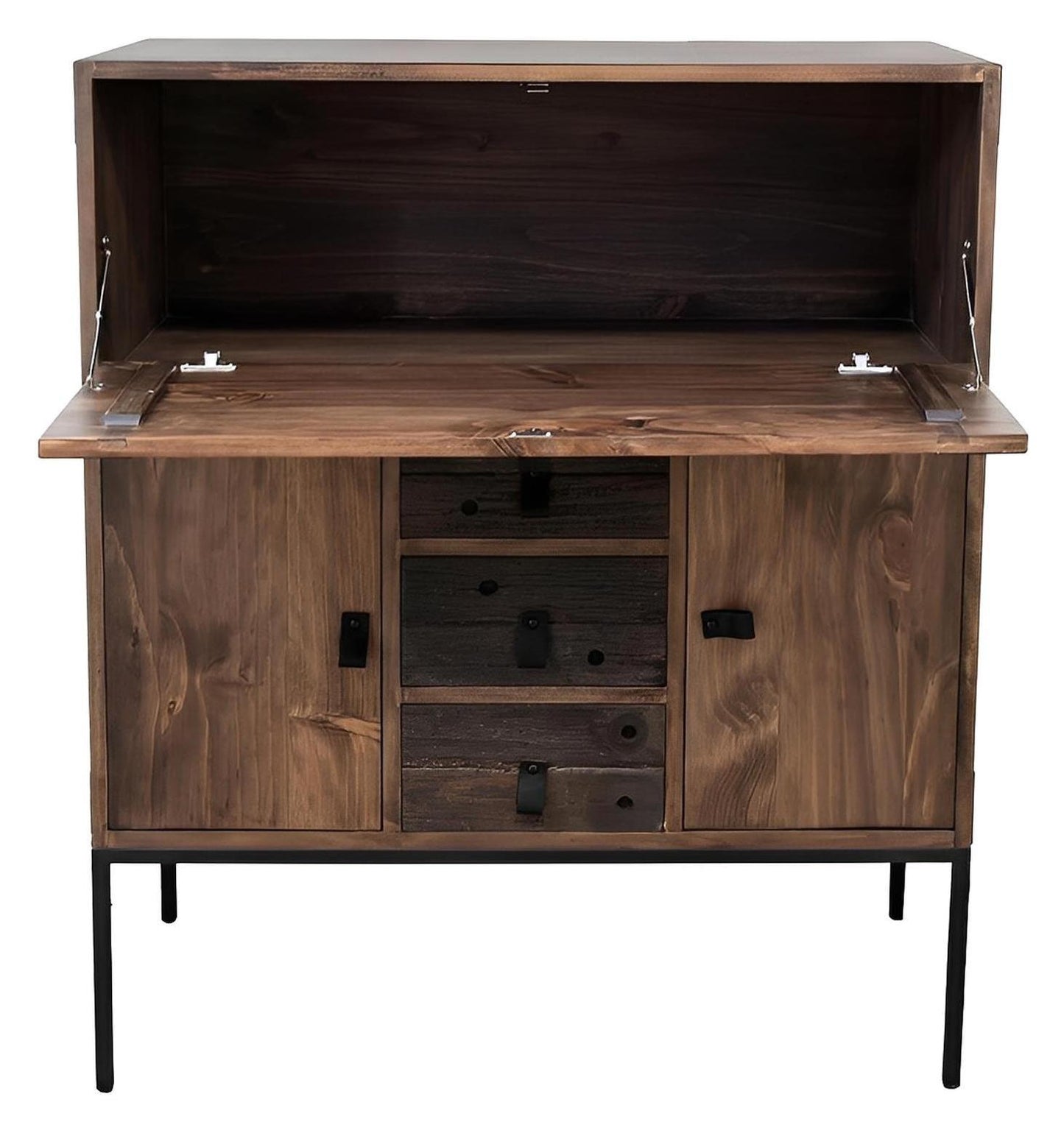 Mule Canyon Dark Walnut Wine Cabinet