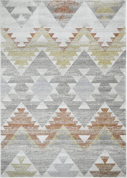 Barcelona Camino Rust 7'10"x9'10" 100% Polypropylene Machine Loomed Area Rug 13mm pile height