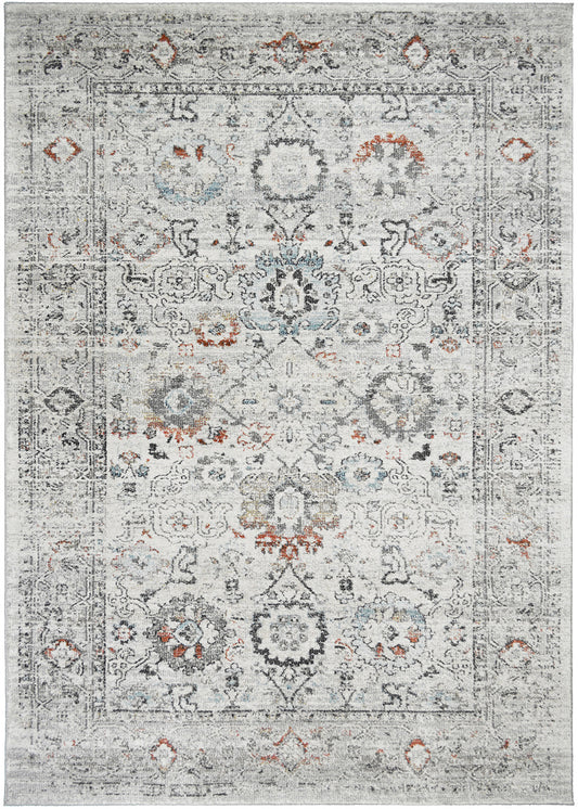 Barcelona Jules Ivory 7'10"x9'10" 100% Polypropylene Machine Loomed Area Rug 13mm pile height