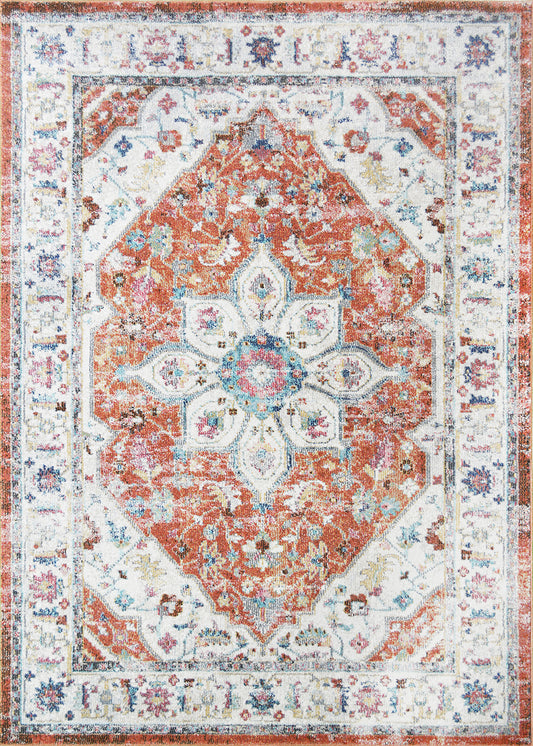 Barcelona Catalina Red 9'2"x12'10" 100% Polypropylene Machine Loomed Area Rug 13mm pile height
