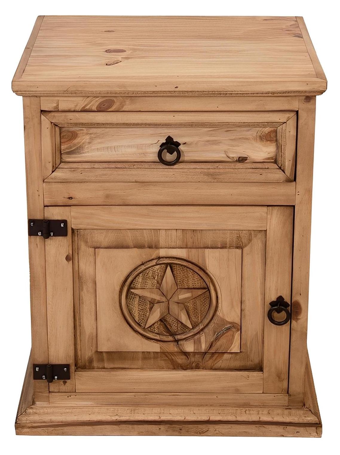 Iron Mountain Nightstand With Star (Left)