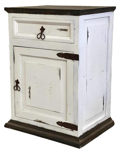 High Ridge White Nightstand (Left)
