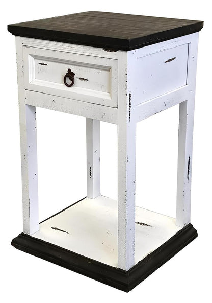 Brush Mountain Painted White Nightstand