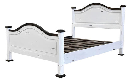 Brush Mountain Painted White Platform Bed Frame