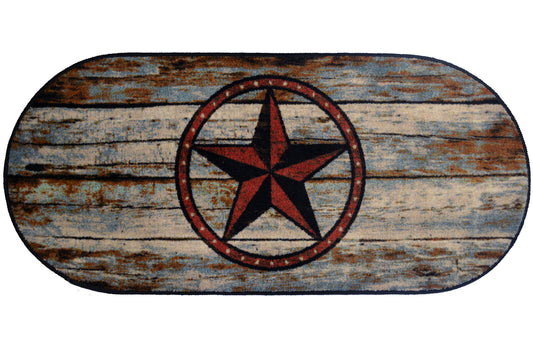 Cozy Cabin - Barn Star - 9x30" Washable ; (Pack of 13), Made in the USA, 8mm pile height