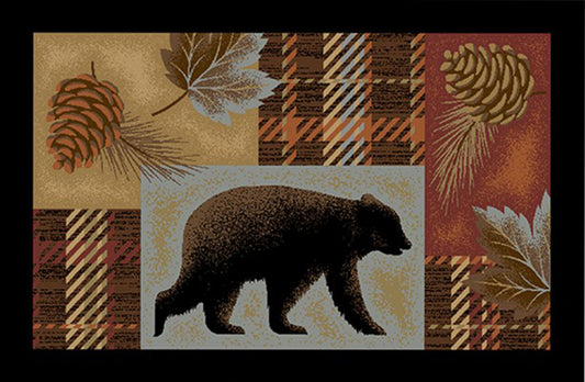 Cozy Cabin Highland Forest 30"x46"- Washable, Made in the USA, 8mm pile height