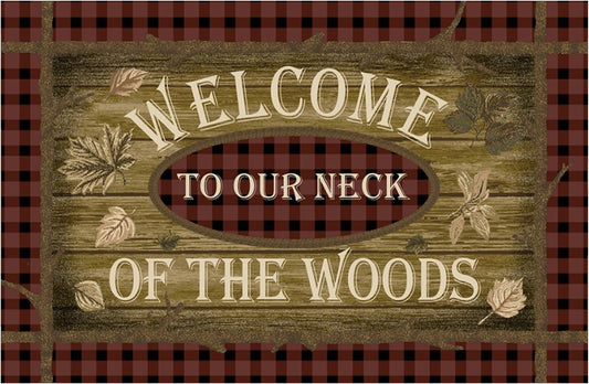 Cozy Cabin Neck of the Woods 30"X46" Washable, Made in the USA, 8mm pile height