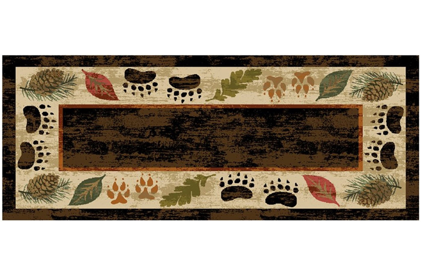 Cozy Cabin Timber Ridge Washable; Slip-Resistant Back, Made in the USA, 8mm pile height