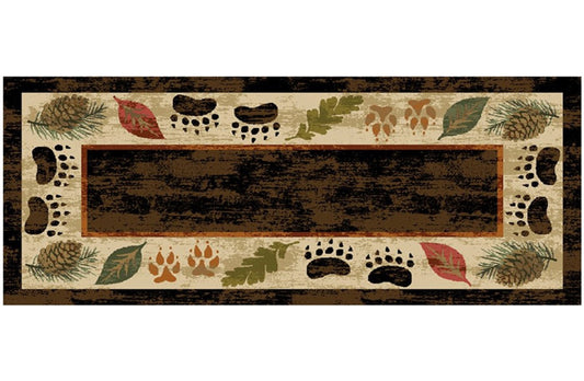 Cozy Cabin Timber Ridge Washable; Slip-Resistant Back, Made in the USA, 8mm pile height