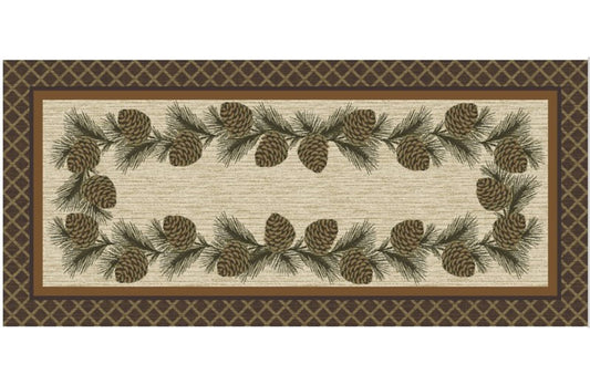 Cozy Cabin - Broken Branch 20"x44"- Washable, Made in the USA, 8mm pile height