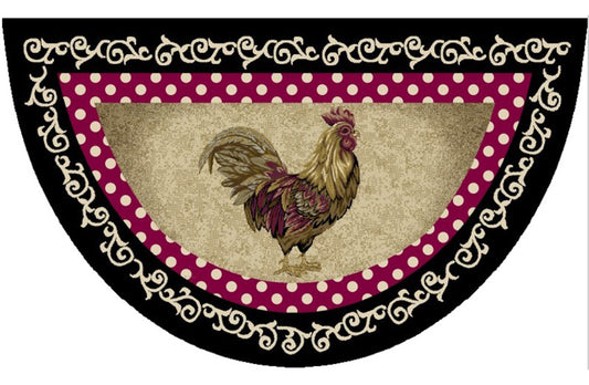 Cozy Cabin - Free Range 19"x31"- Washable; Slip-Resistant Back, Made in the USA, 8mm pile height