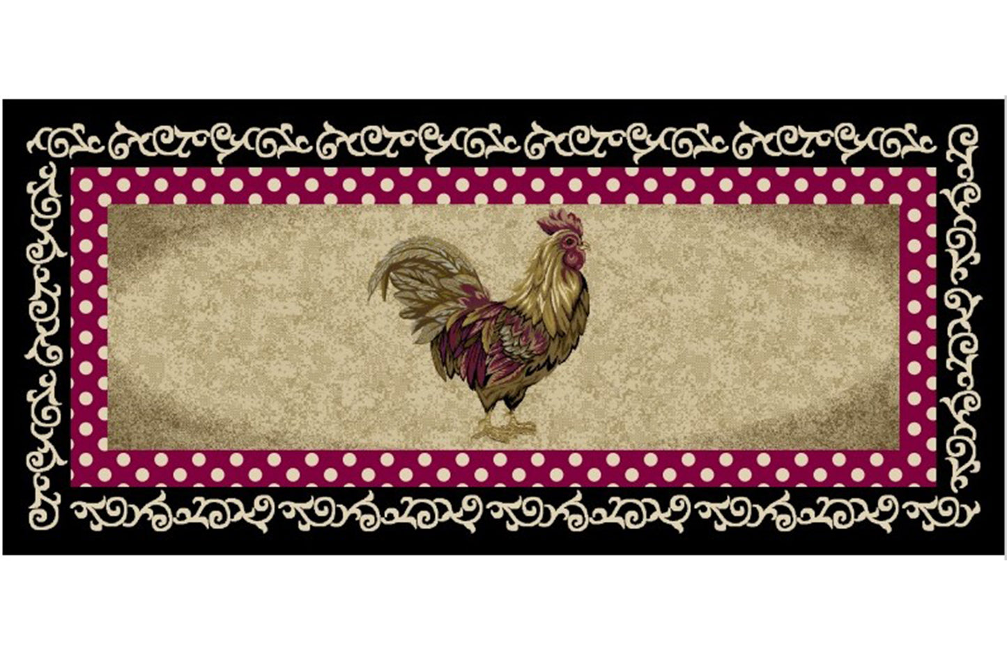 Cozy Cabin - Free Range 20"x44"- Washable; Slip-Resistant Back, Made in the USA, 8mm pile height