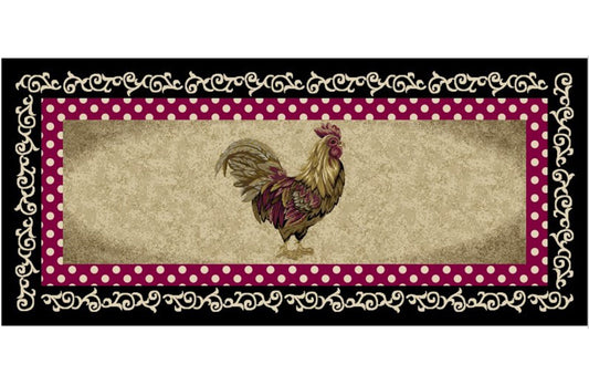 Cozy Cabin - Free Range 20"x44"- Washable; Slip-Resistant Back, Made in the USA, 8mm pile height