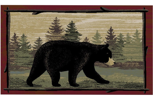 Cozy Cabin - Woodside Retreat 20"x34"- Washable, Made in the USA, 8mm pile height