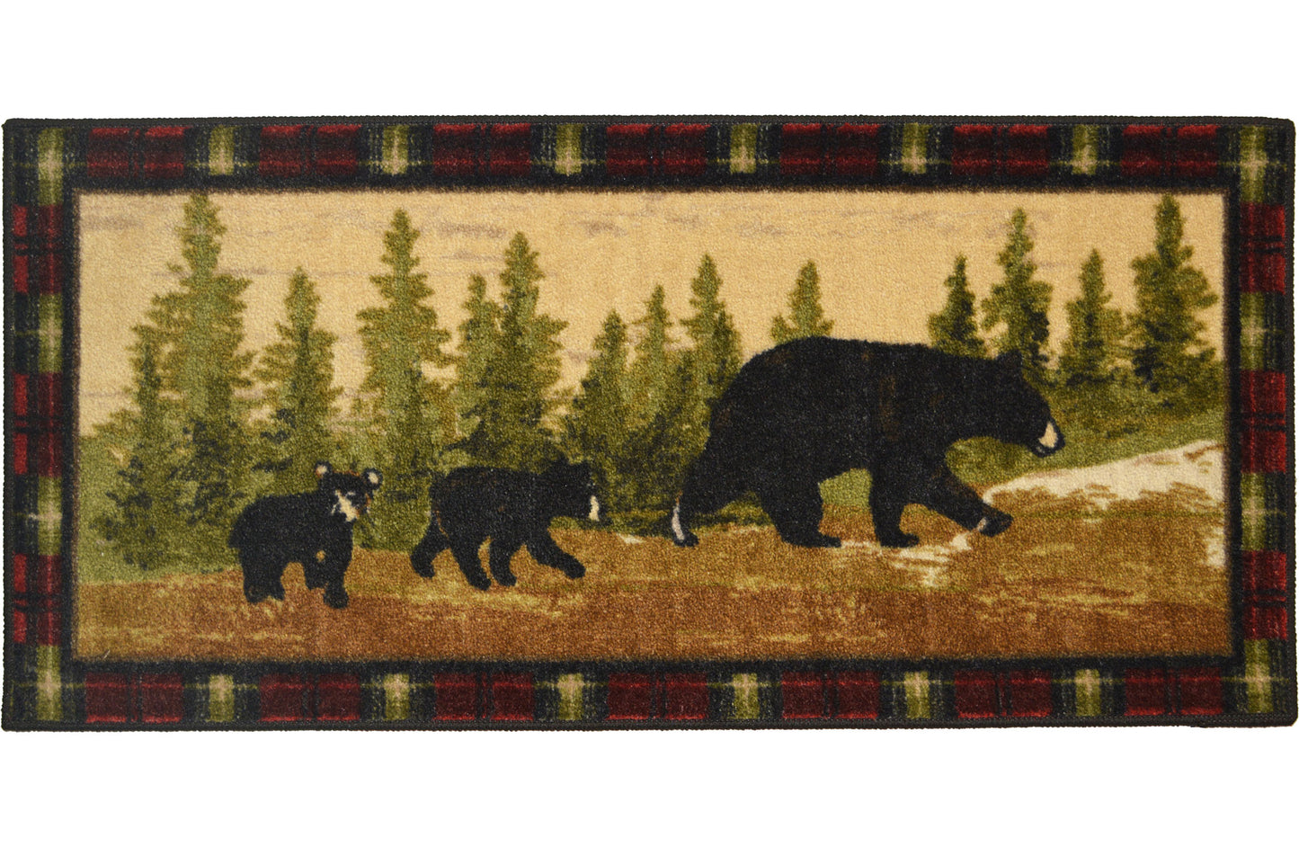 Cozy Cabin - Following Mama 20"x44" Oval- Washable, Made in the USA, 8mm pile height