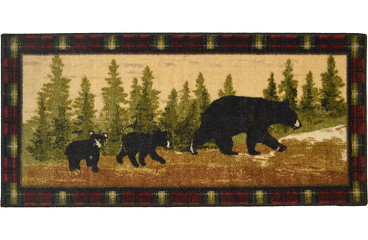Cozy Cabin - Following Mama 20"x44" Oval- Washable, Made in the USA, 8mm pile height