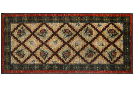 Cozy Cabin Pleasant Pine 30"x46"- Washable; Slip-Resistant Back, Made in the USA, 8mm pile height