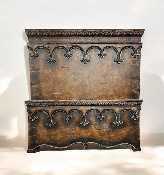 CHATEAU KING BED 87" Tall | Luxury French European Style | Hand Carved Solid White Wood | Bed Only | Includes Delivery and Assembly