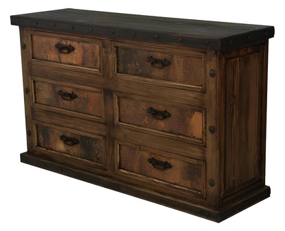 Pine Canyon Dresser With Copper Drawers