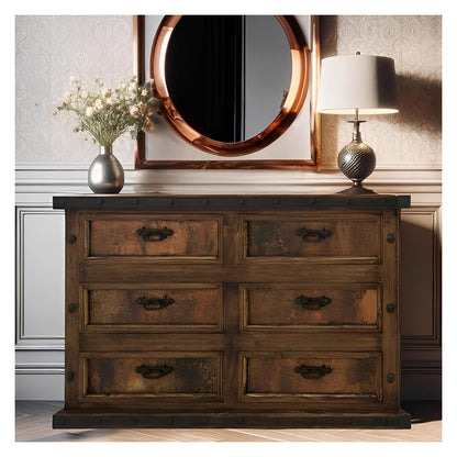 Pine Canyon Dresser With Copper Drawers