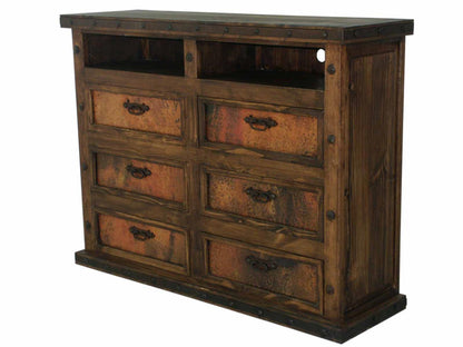 Rough Canyon Dresser/Tv Stand, Copper Drawers