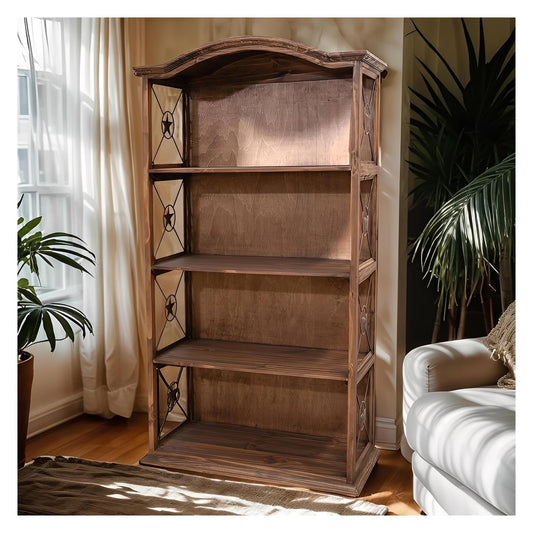 Cactus Plains 40" Bookcase With Iron Stars