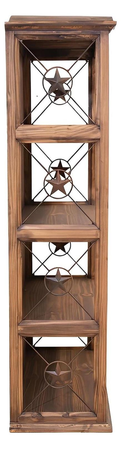 Cactus Plains 40" Bookcase With Iron Stars