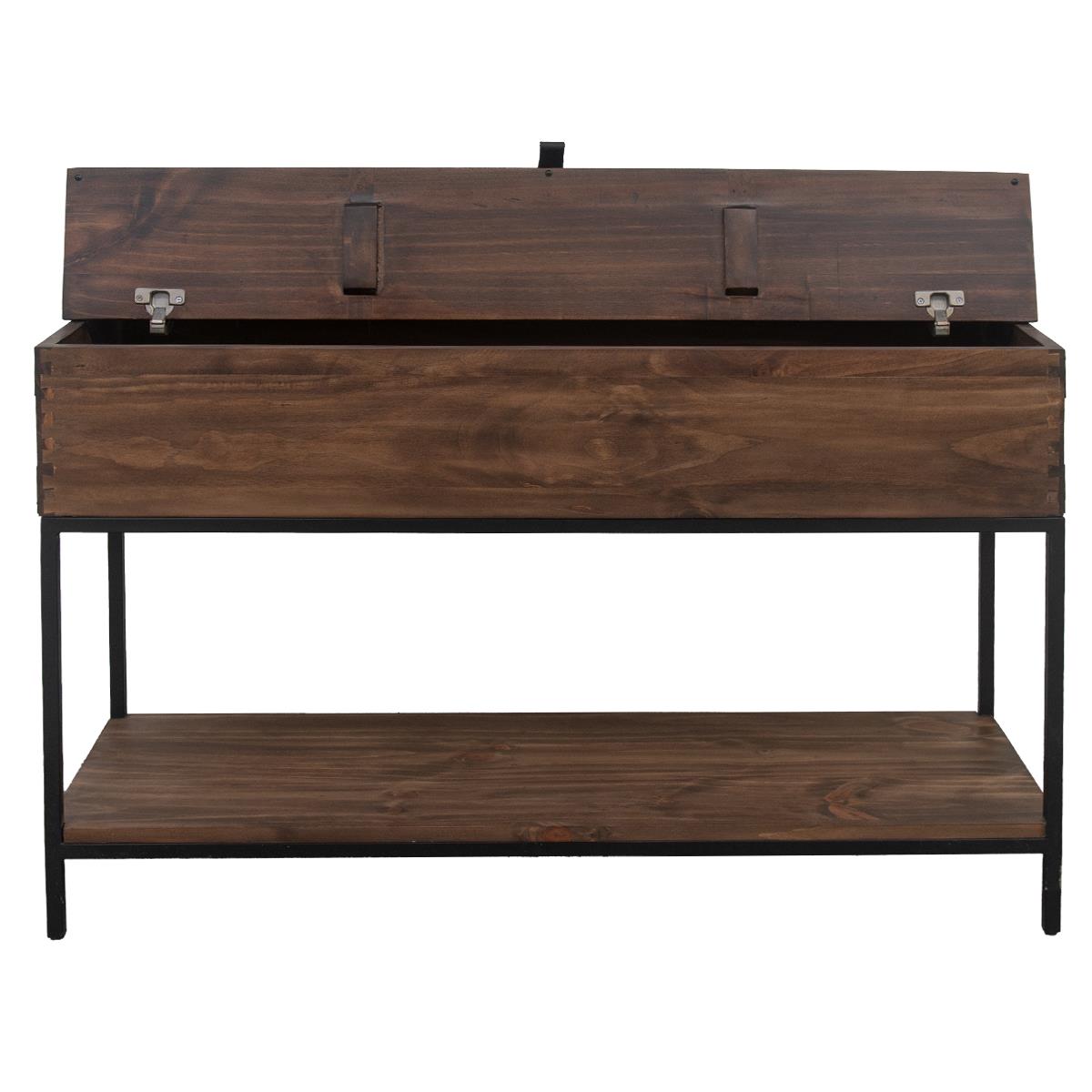 Mineral Canyon Dark Walnut Trunk Console with Open Top