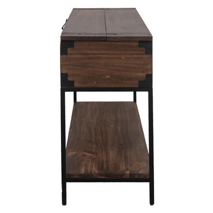 Mineral Canyon Dark Walnut Trunk Console with Open Top