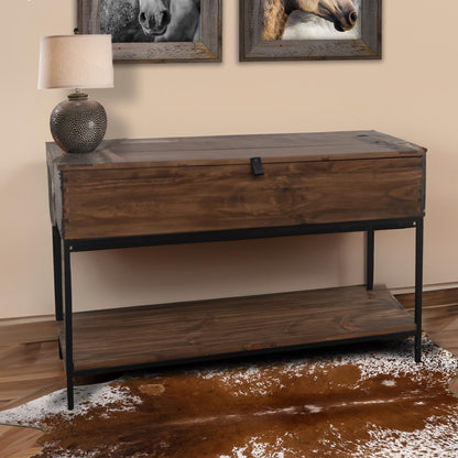 Mineral Canyon Dark Walnut Trunk Console with Open Top