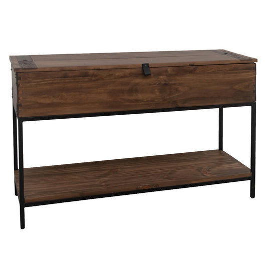 Mineral Canyon Dark Walnut Trunk Console with Open Top