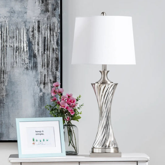 Electra of Seacoast Table Lamps (2-Pack), Silver, Transitional