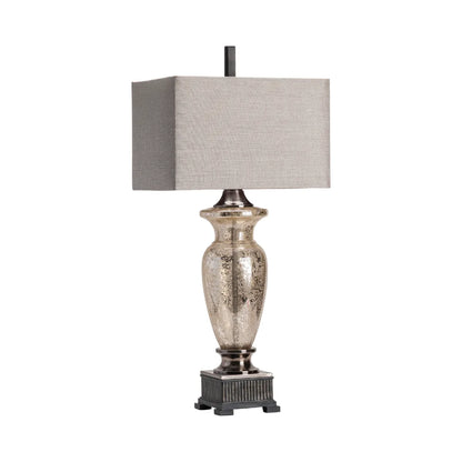 Menkar of Acadia Table Lamps (2-Pack), Silver, Traditional