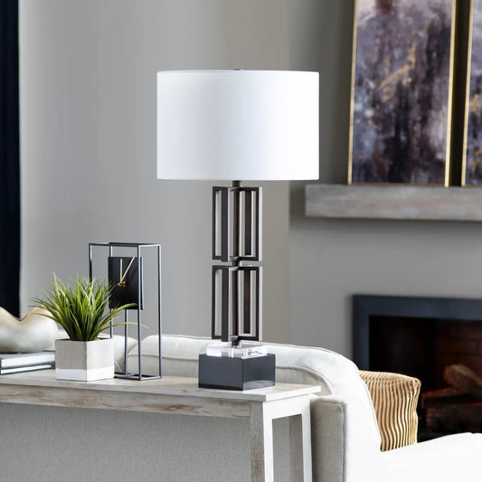 Wezen of Ashfield Table Lamps (2-Pack), Black, Transitional