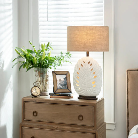 Avior of Penobscot Table Lamps (2-Pack), White, Coastal