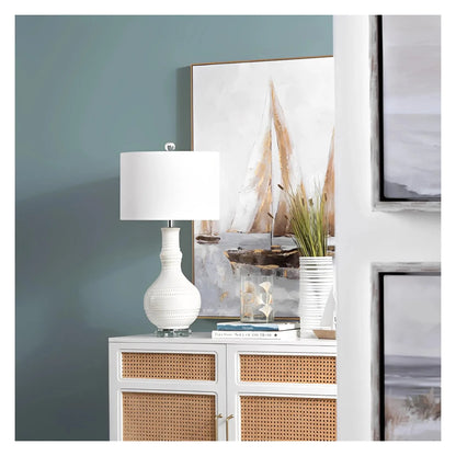 Lyra of Cape Ann Table Lamps (2-Pack), Cream, Transitional
