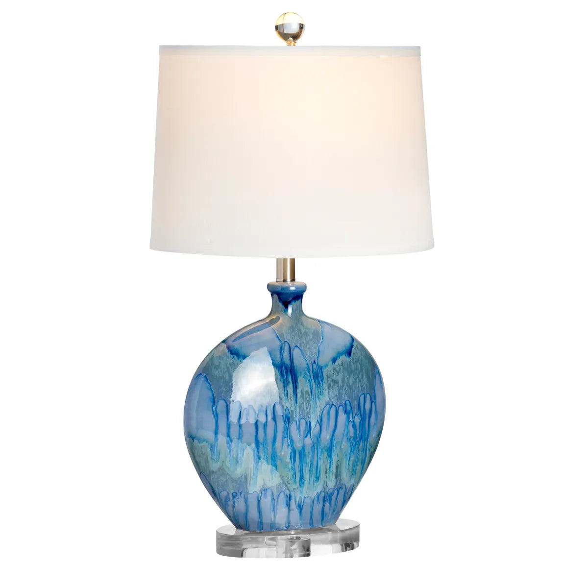 Gemma of Woodstock Table Lamps (2-Pack), Blue, Transitional