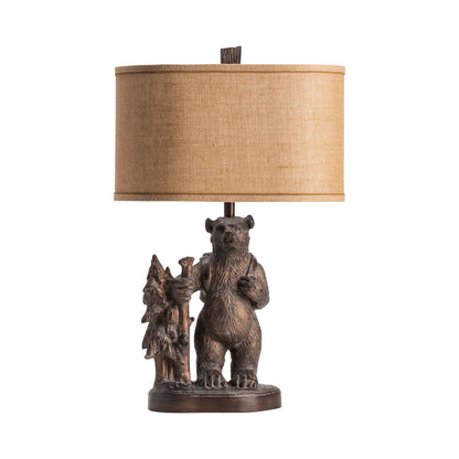 Saida of Granite Point Table Lamps (2-Pack), Brown, Rustic