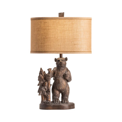 Saida of Granite Point Table Lamps (2-Pack), Brown, Rustic